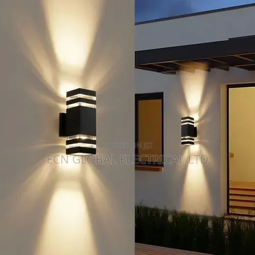 Modern Up Down Outdoor Wall Light – Waterproof Black Led Sconce