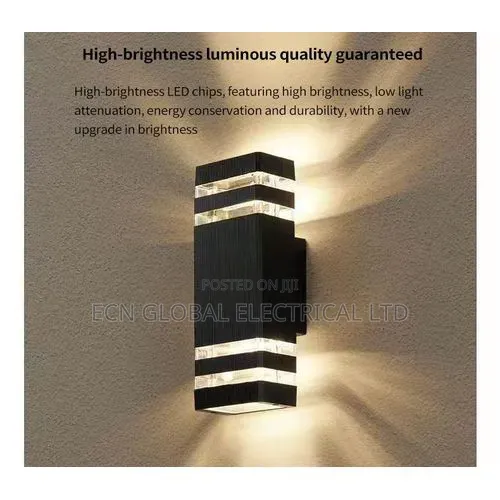 Modern Up Down Outdoor Wall Light – Waterproof Black Led Sconce