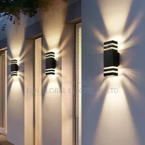 Modern Up Down Outdoor Wall Light – Waterproof Black Led Sconce