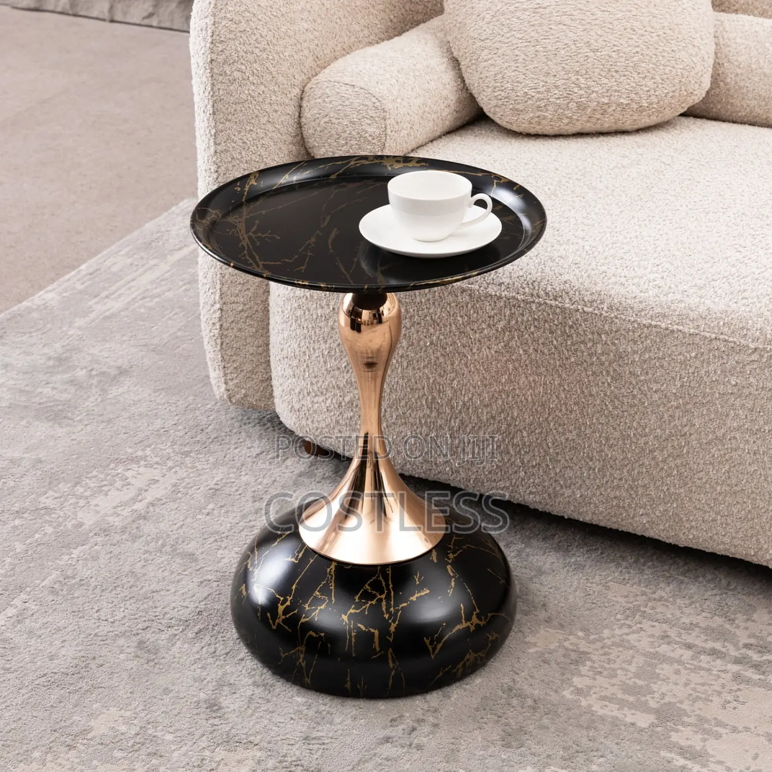 Modern Metal and Wood Accent Table