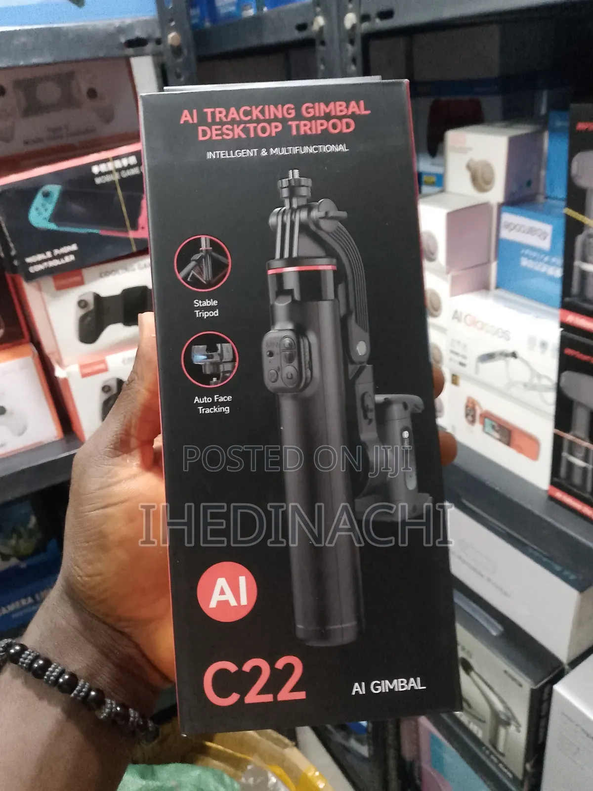 C22 Ai Face Tracking Gimbal Tripod 360° Selfie Stick With Remote