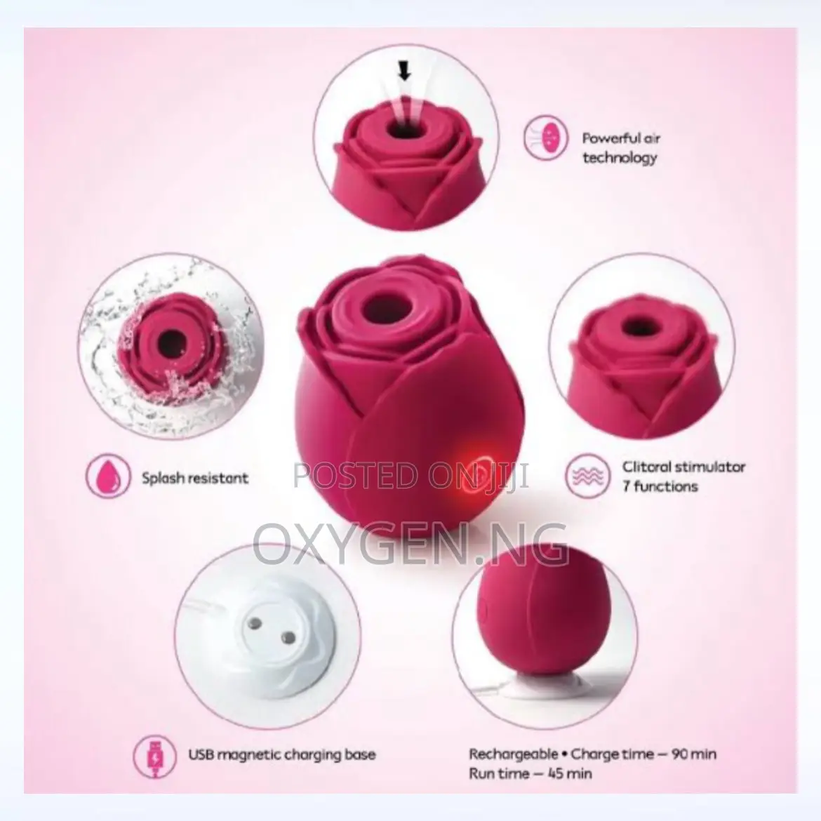 Rose Sex Toy Vibrator (Sold at 40% Discount Price)