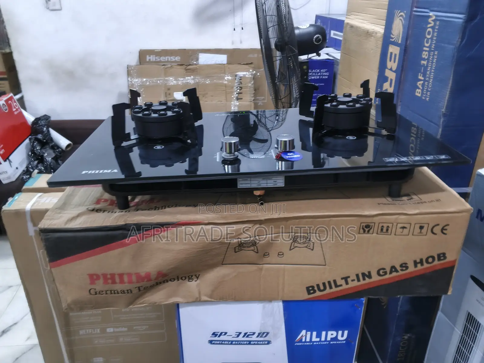 Phiima Ph-2023b Space Saving Gas Hob