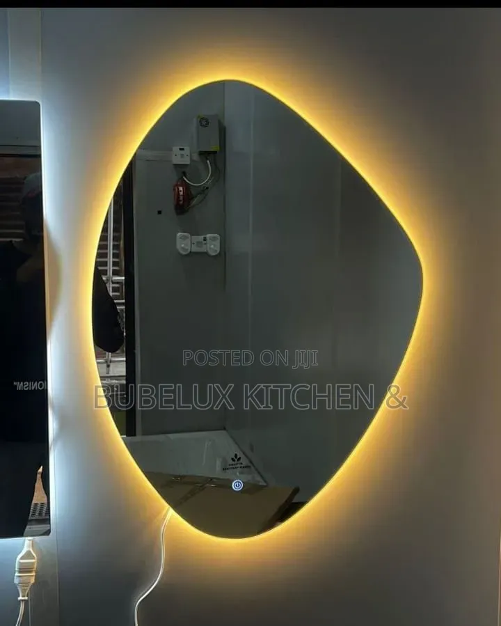 Luxury Irregular Led Bathroom Mirror–Modern Touch Sensor Vanity Mirror