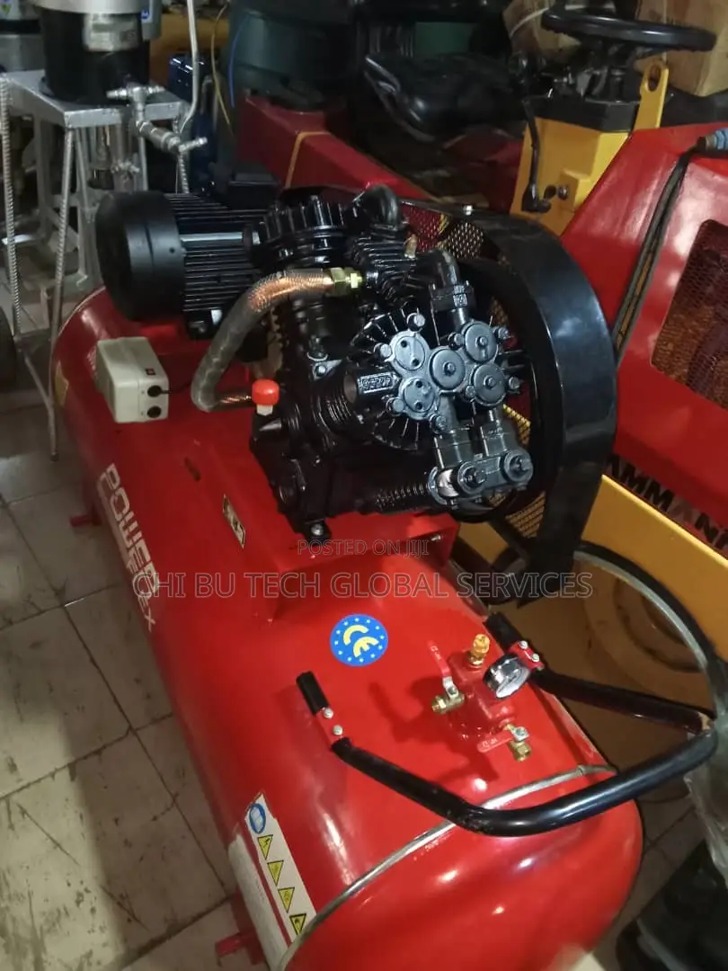 Power Flex Brand Air Compressor With a 500-Liter Tank Capacity.