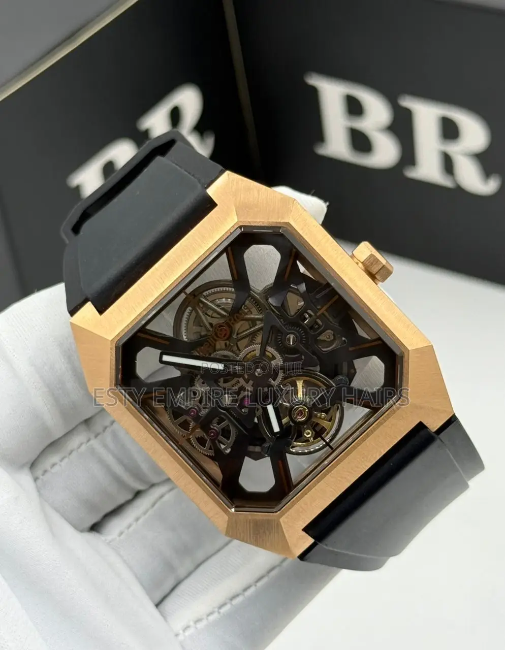 Bell Ross Quality Luxury Men Rubber Wristwatch
