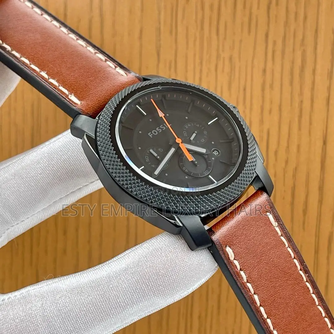 Fossil Quality Luxury Men Genuine Leather Wristwatch