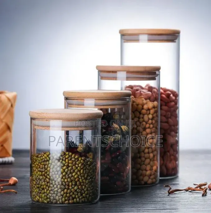 4pcs Glass Storage Jar Set