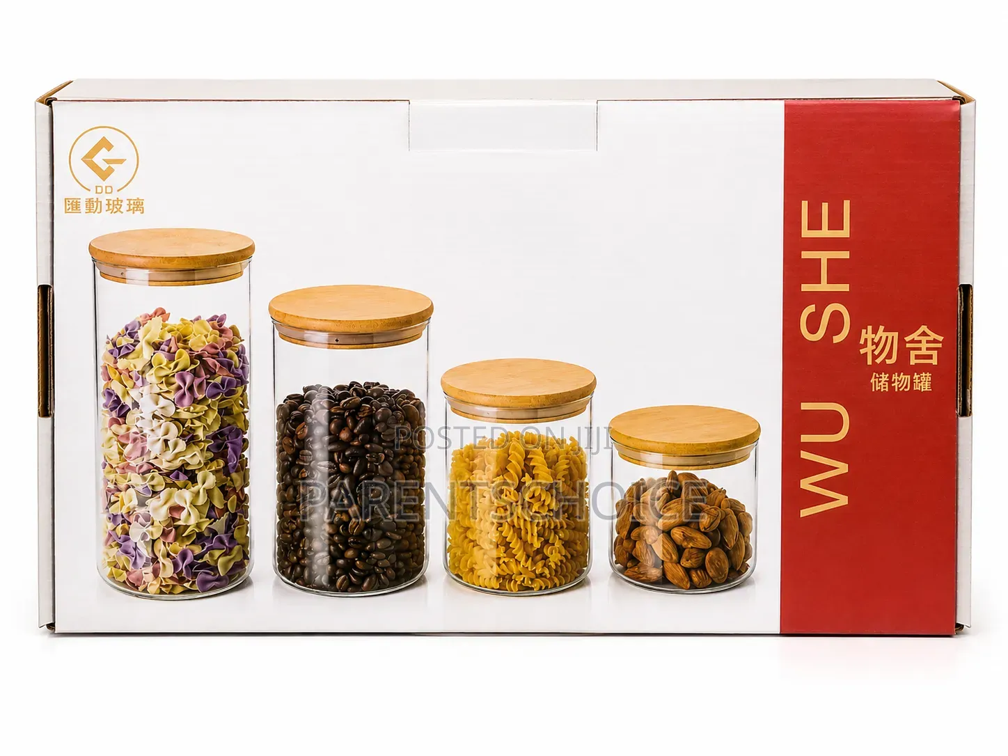 4pcs Glass Storage Jar Set