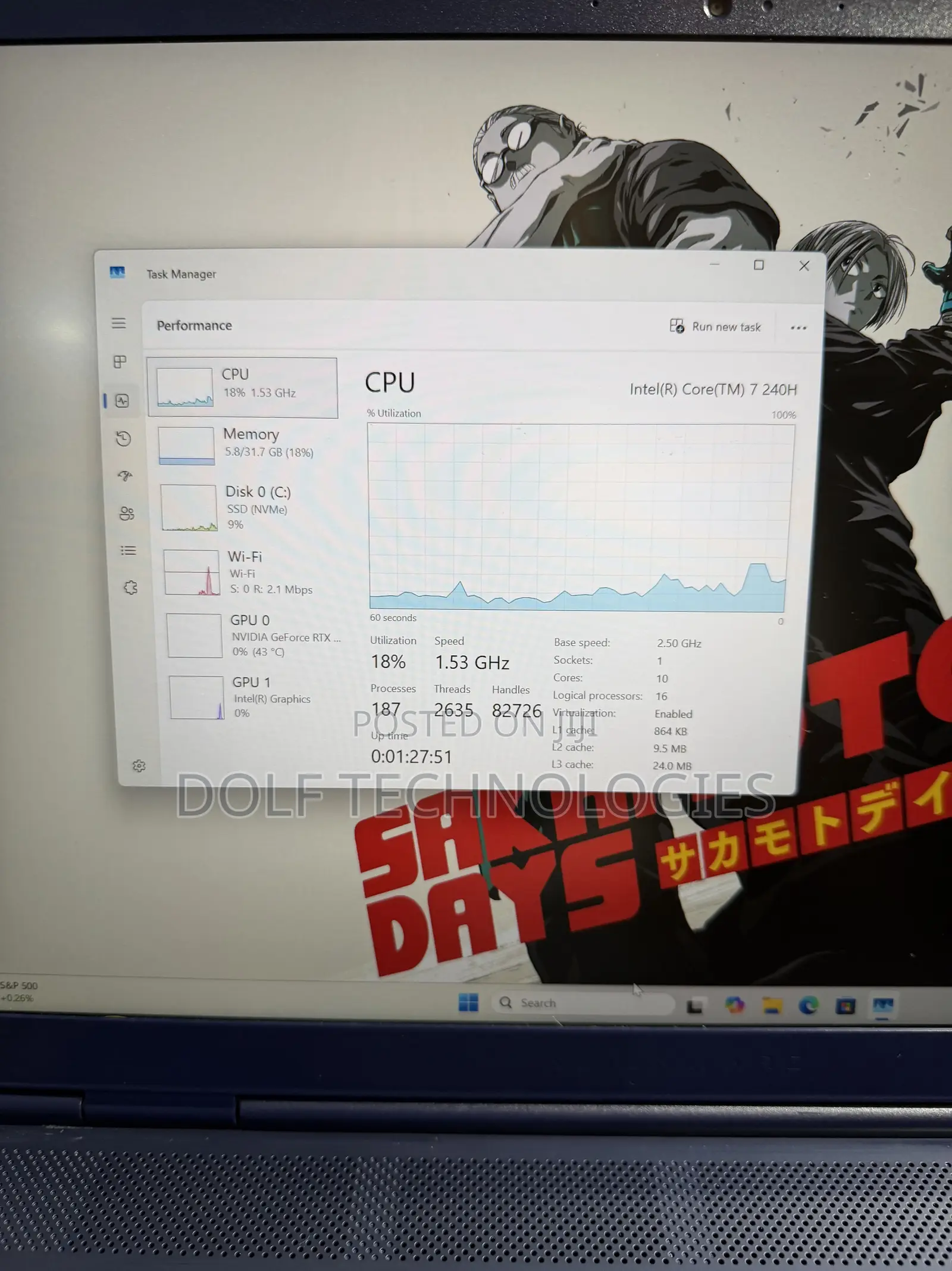 Laptop Alienware 16 Aurora 32GB Intel Core 7 SSD 1T