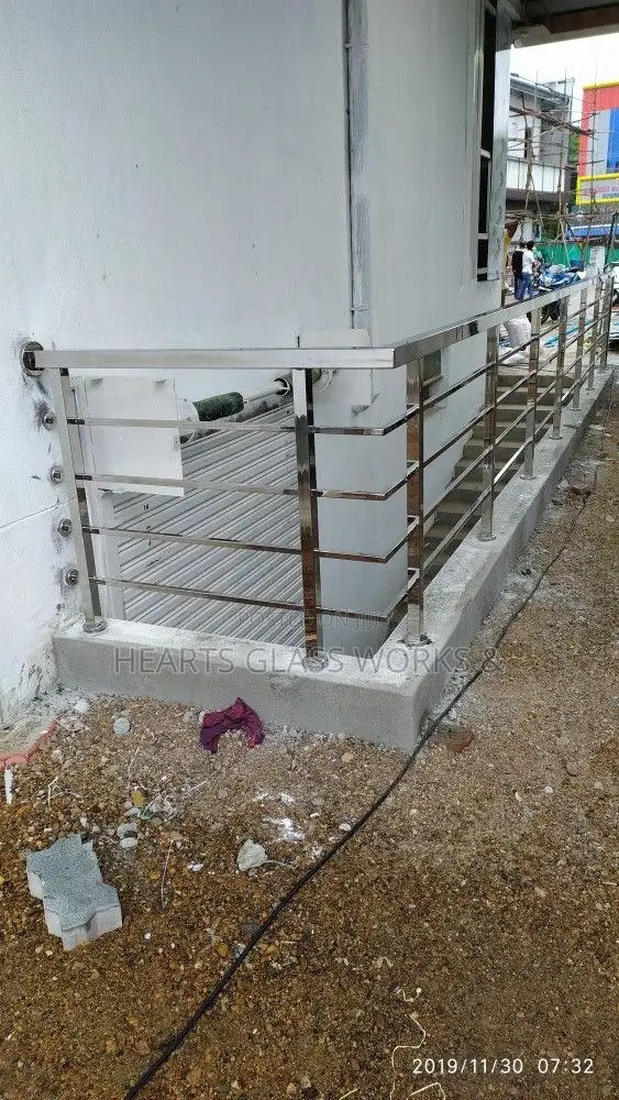 Modern Stainless Steel Rail Installation With Gas Welding