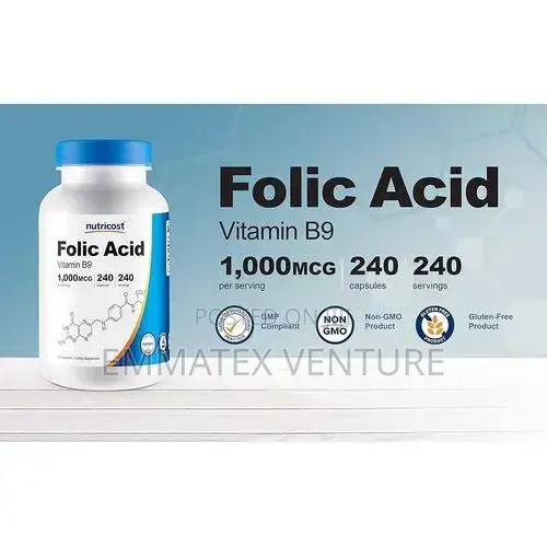 Nutricost Foli Aci (Vitamin B9) 1000 McG, 240 Capsules