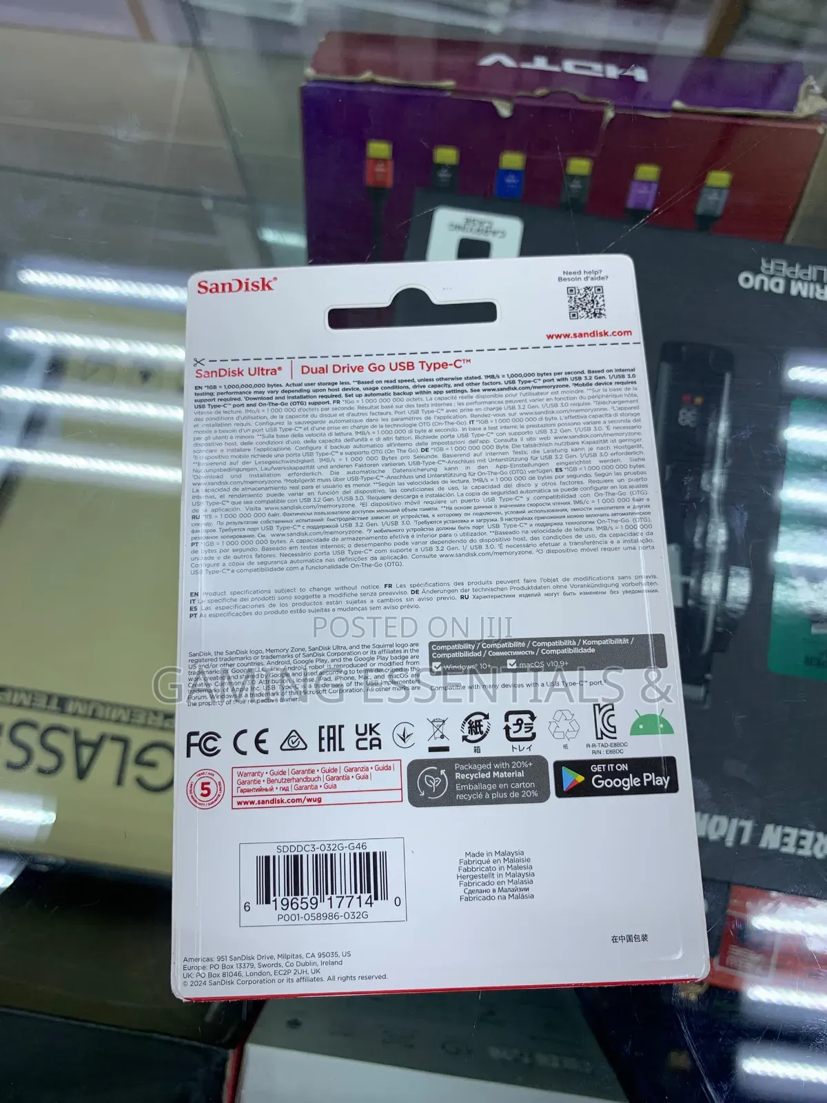 Sandisk Ultra Dual Drive Go 32gb Flash Drive 3.2
