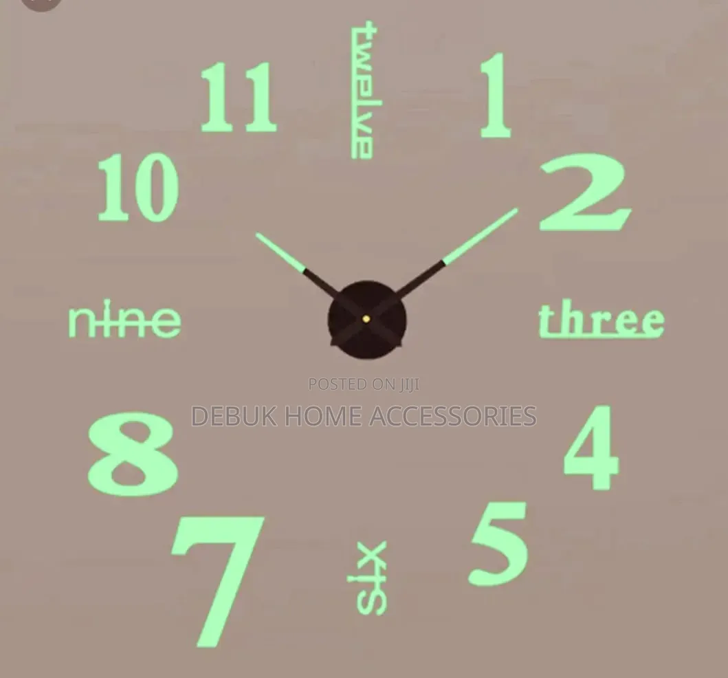 120cm Glow in the Dark(Luminous) 3d Clock