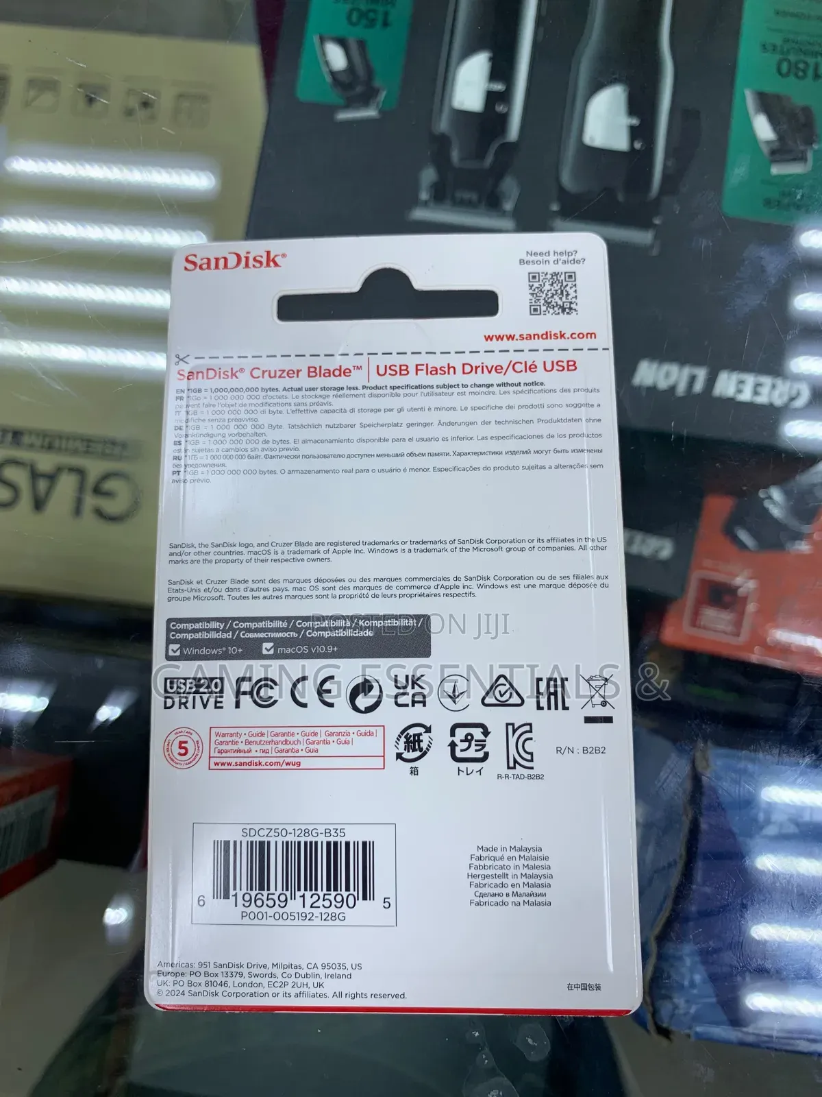 Sandisk Cruzer Blade 128gb Flash Drive 2.0