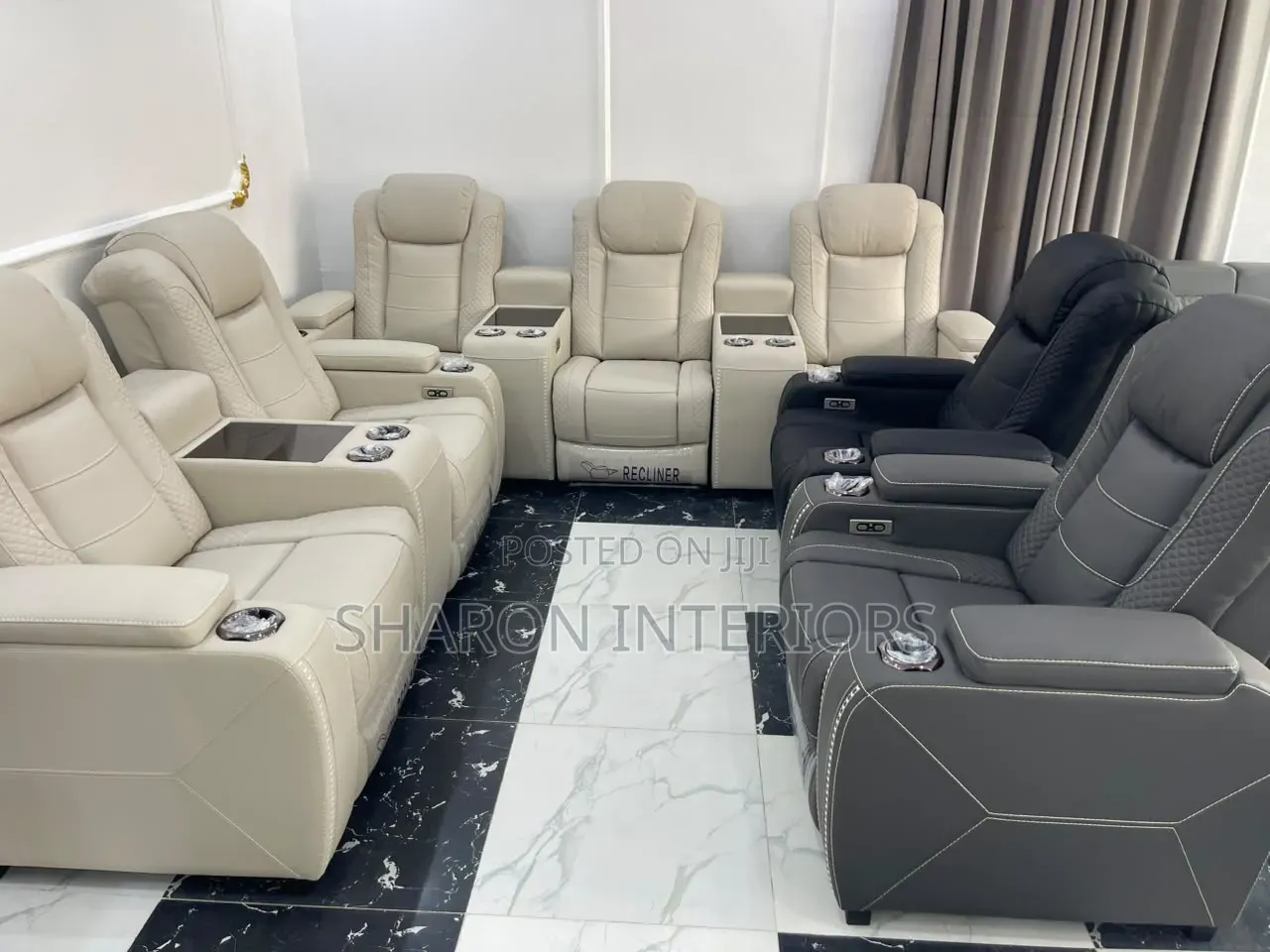 2 Seater Reclining Chair With Massage