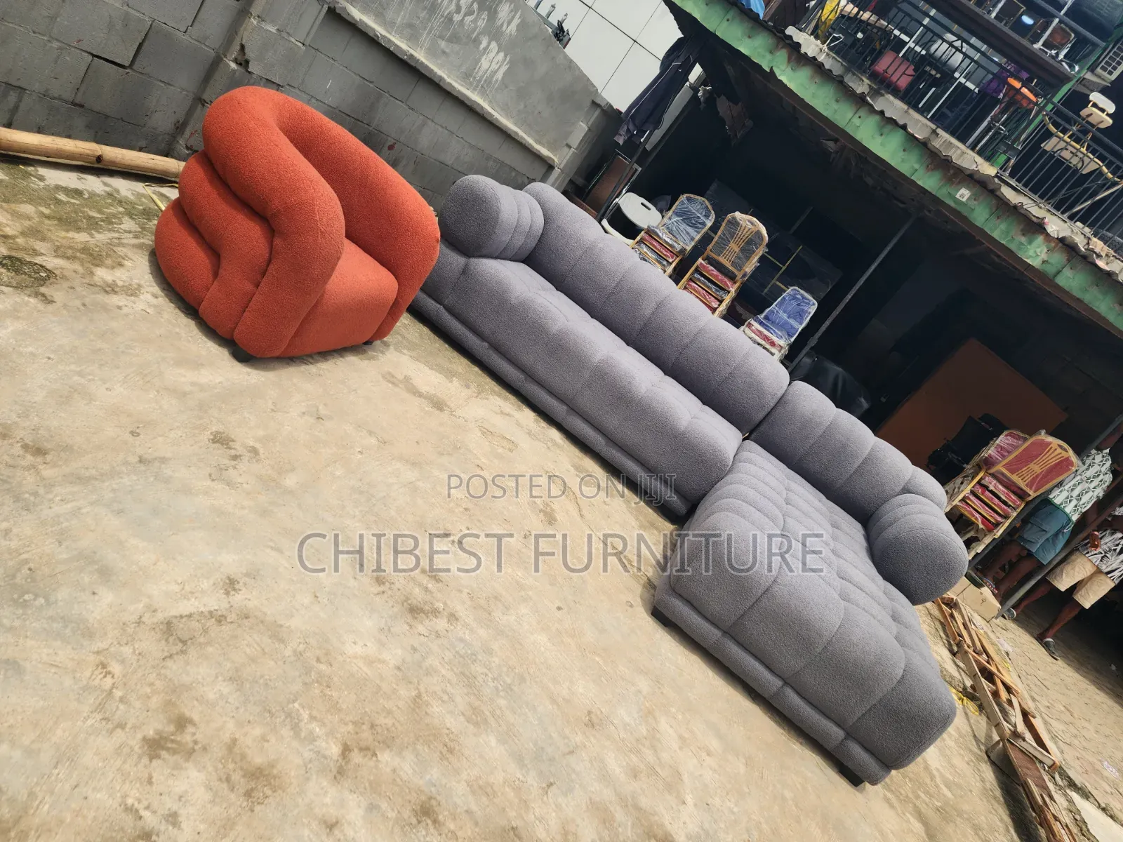 Brand New L-Shaped Sofa Couch With Single Seater