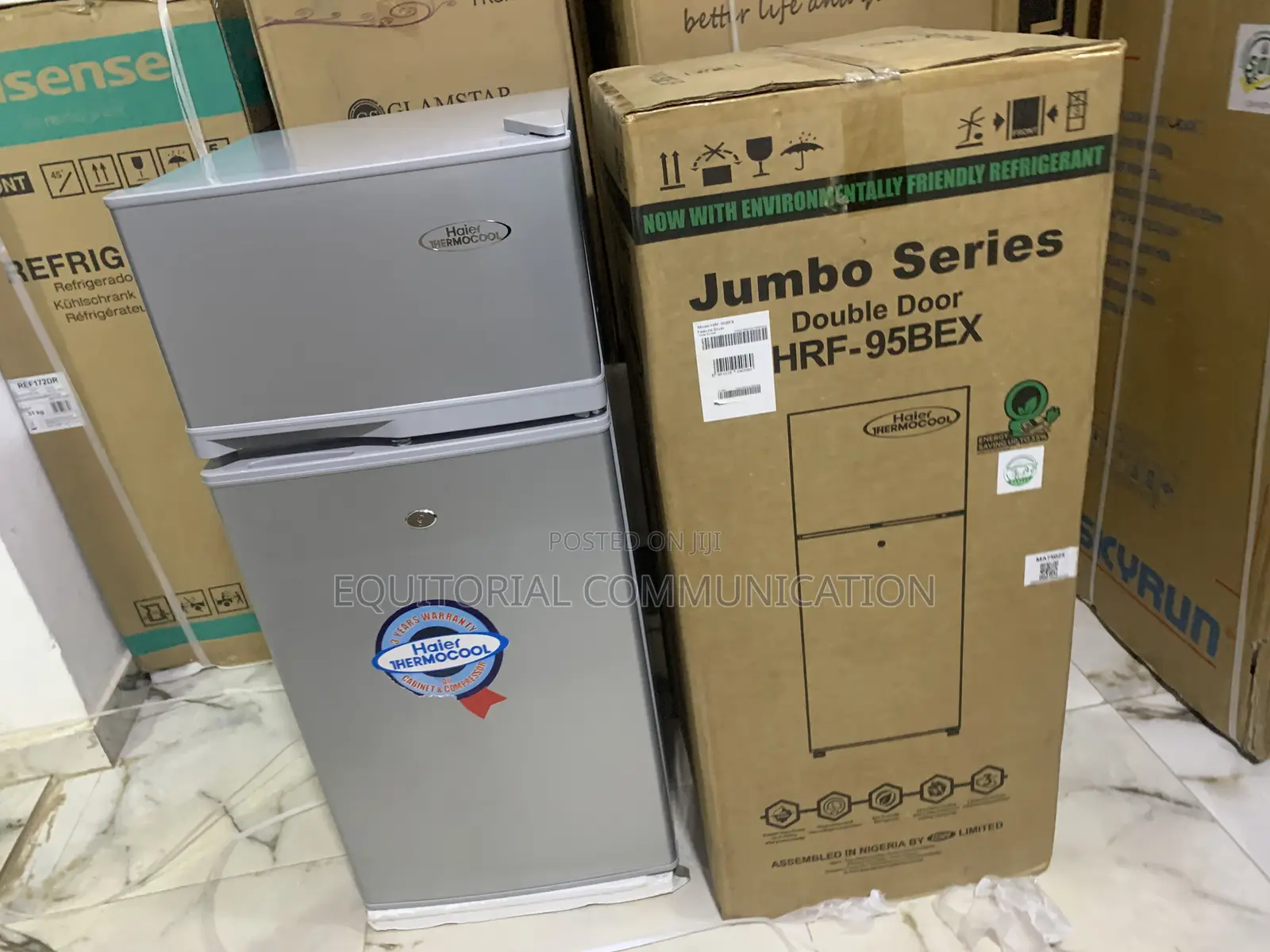 Haier 95l Double Door Fridge With Large Freezer