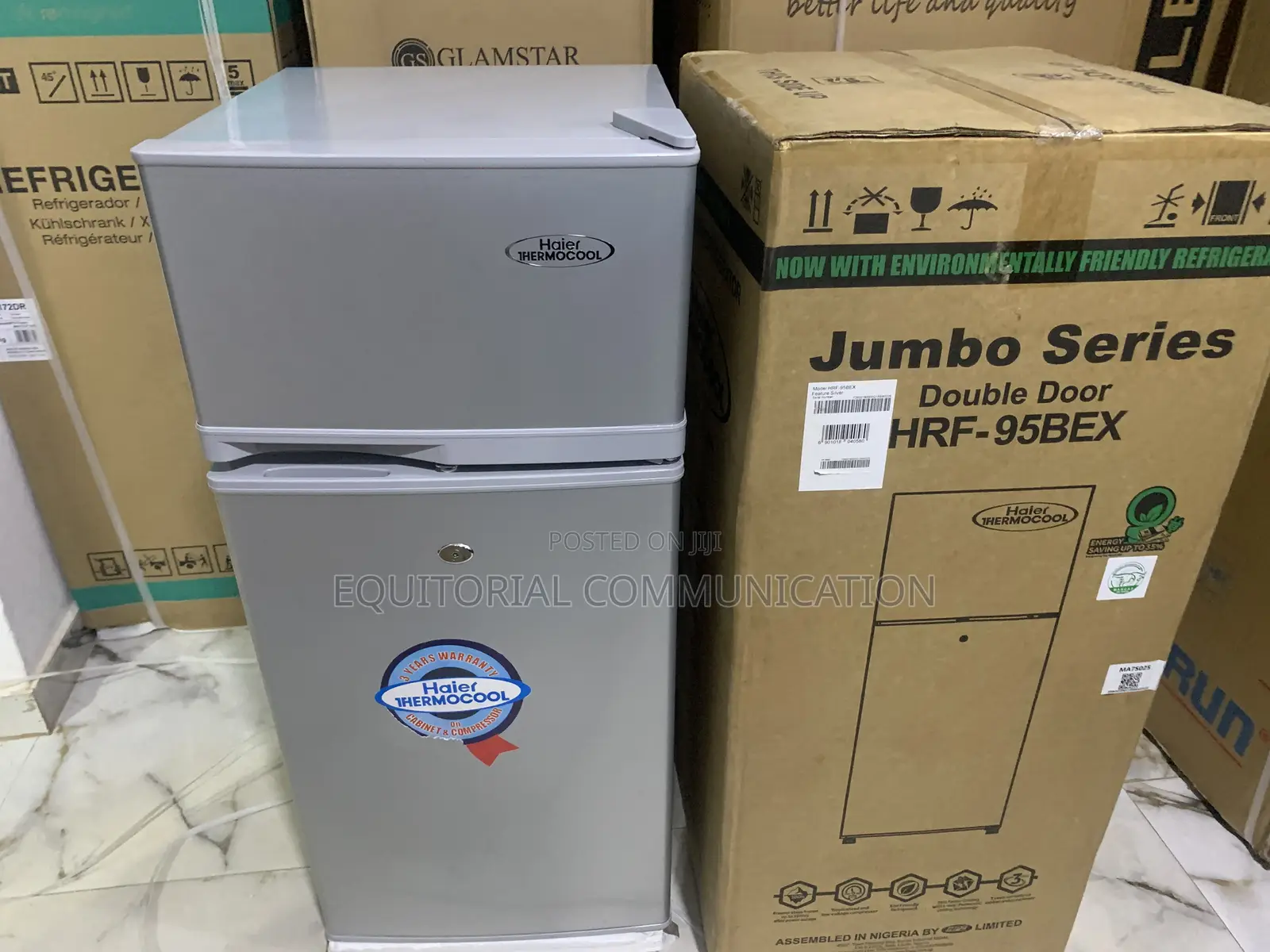 Haier 95l Double Door Fridge With Large Freezer