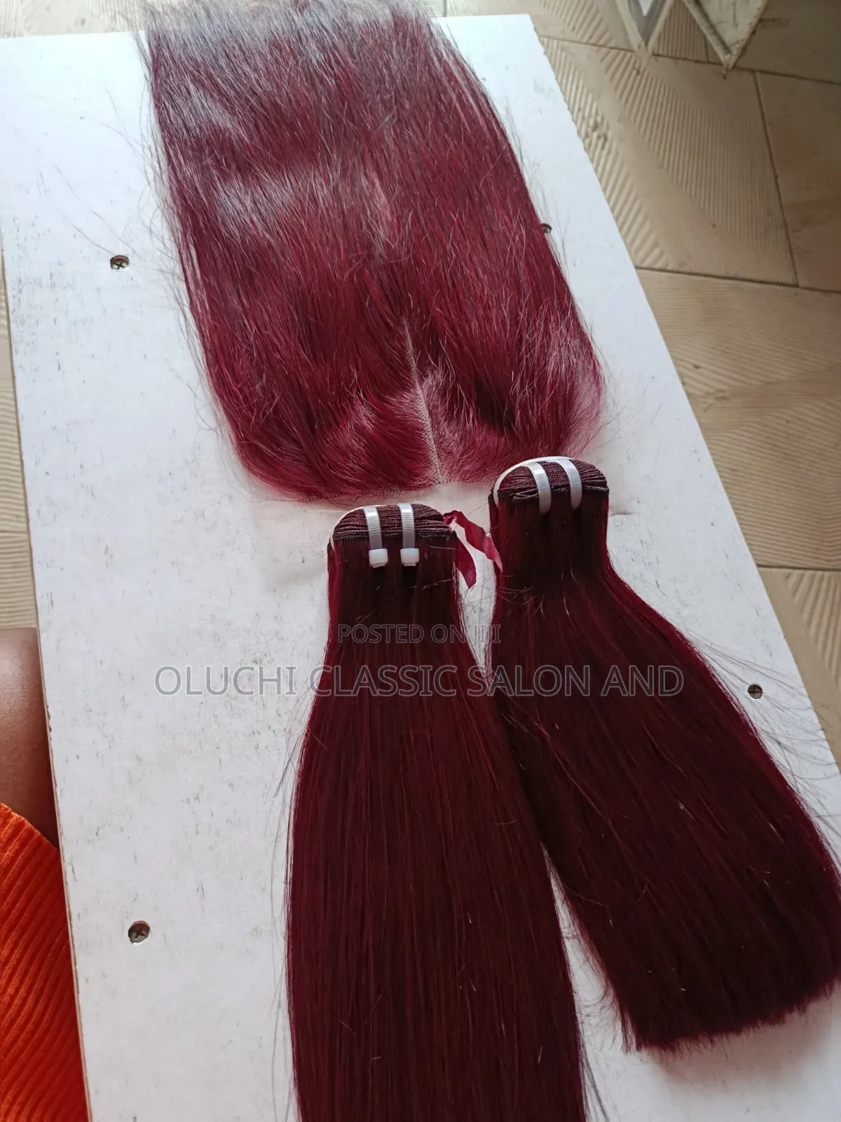 10" Vietnam Bone Straight Burgundy With 5by5 Closure SDD