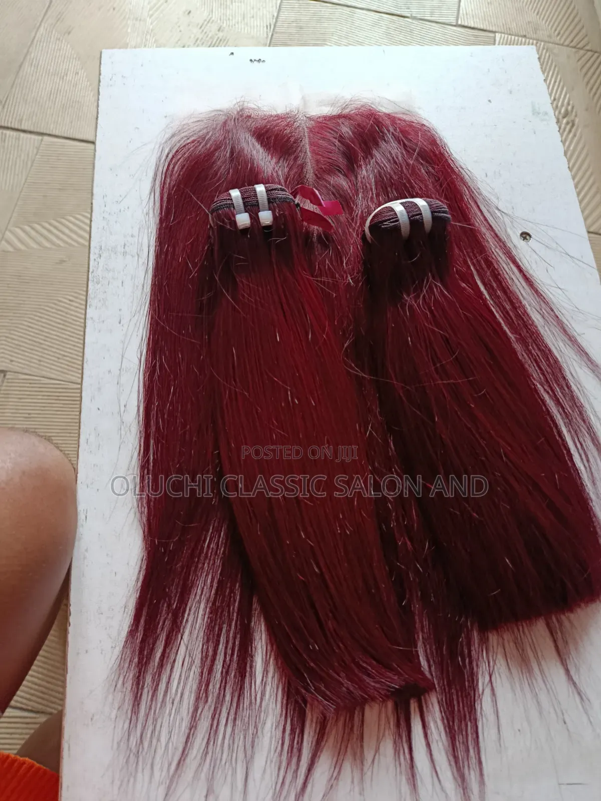 10" Vietnam Bone Straight Burgundy With 5by5 Closure SDD