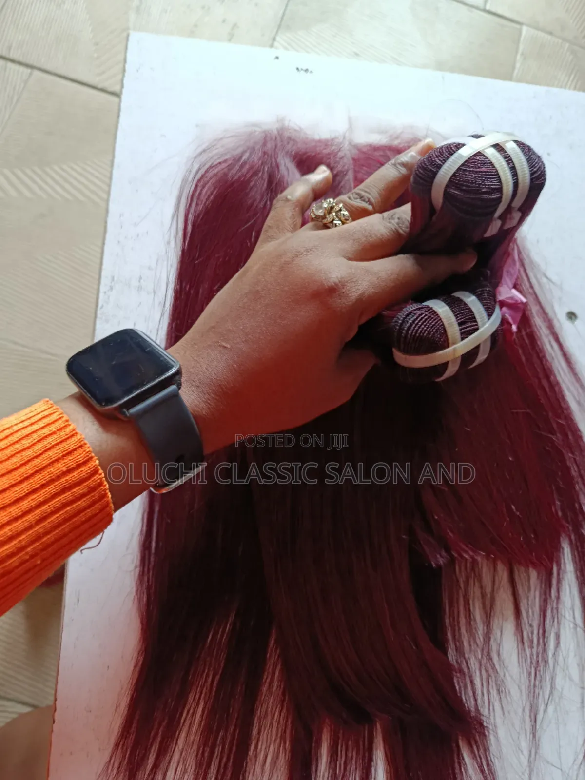 10" Vietnam Bone Straight Burgundy With 5by5 Closure SDD
