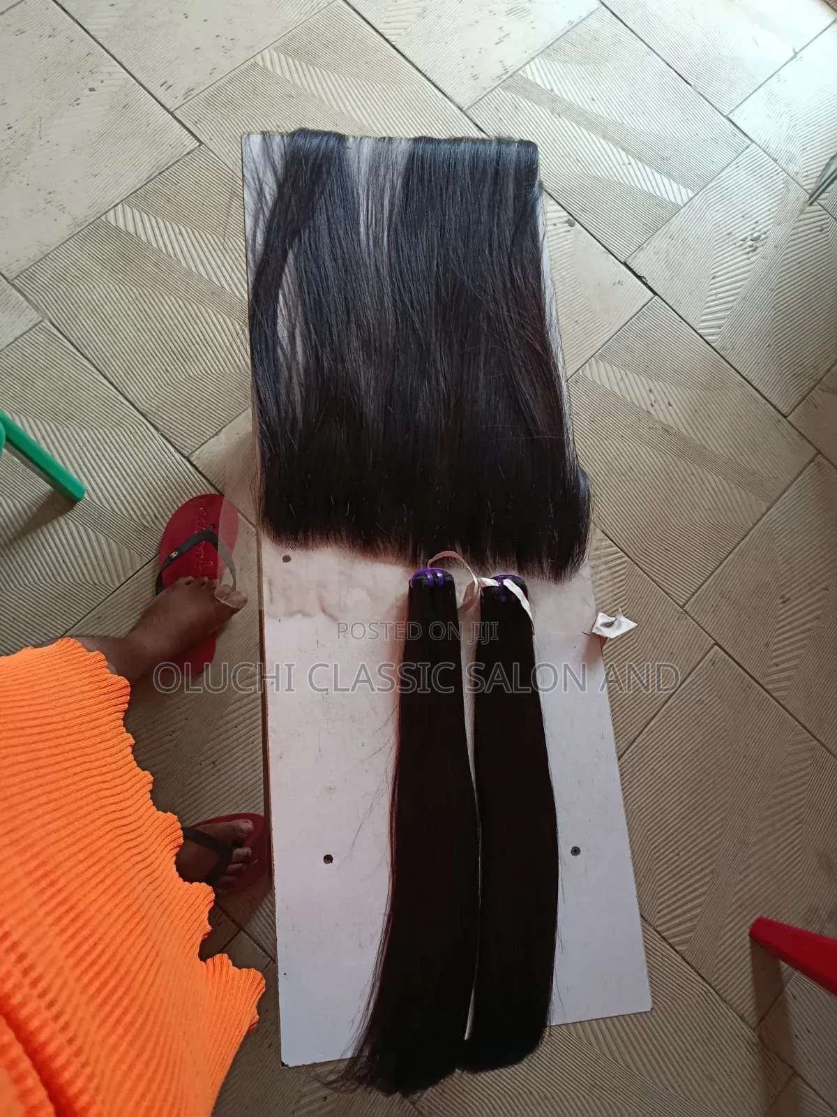 26" Baby Thin Bone Straight Natural Colour With 13by6 Closure SDD