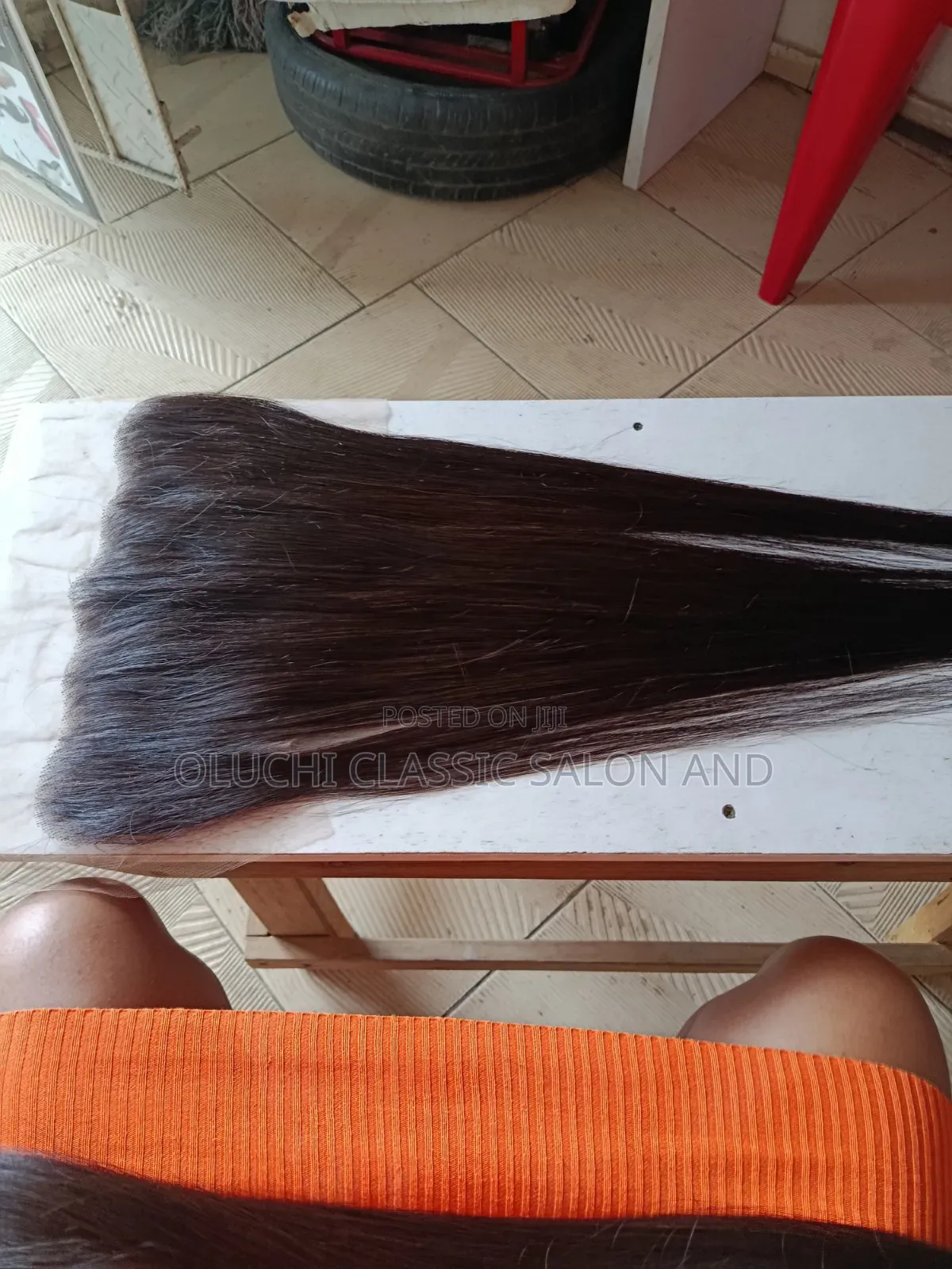26" Baby Thin Bone Straight Natural Colour With 13by6 Closure SDD