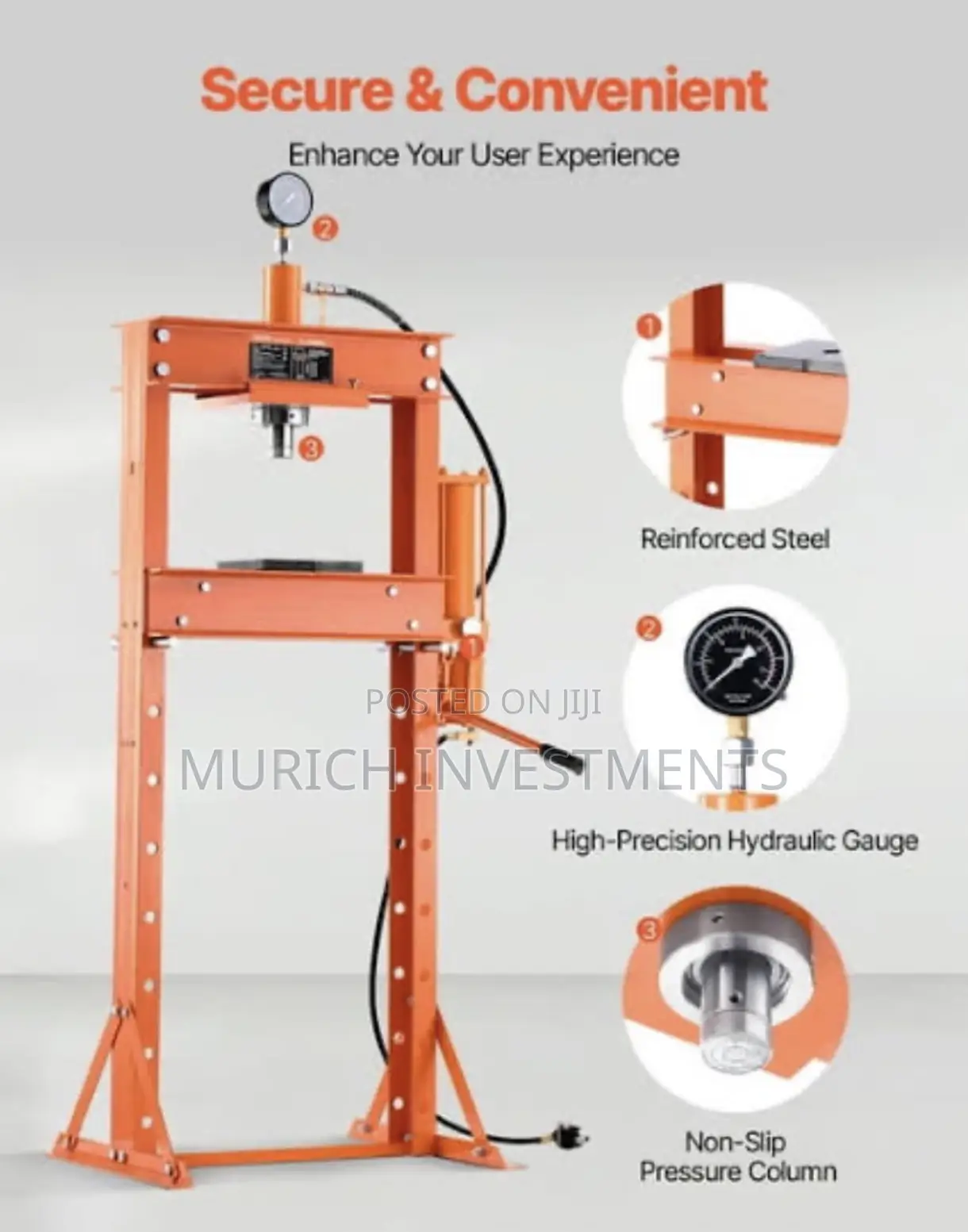 30-Ton Hydraulic Shop Press – Industrial H-Frame Press