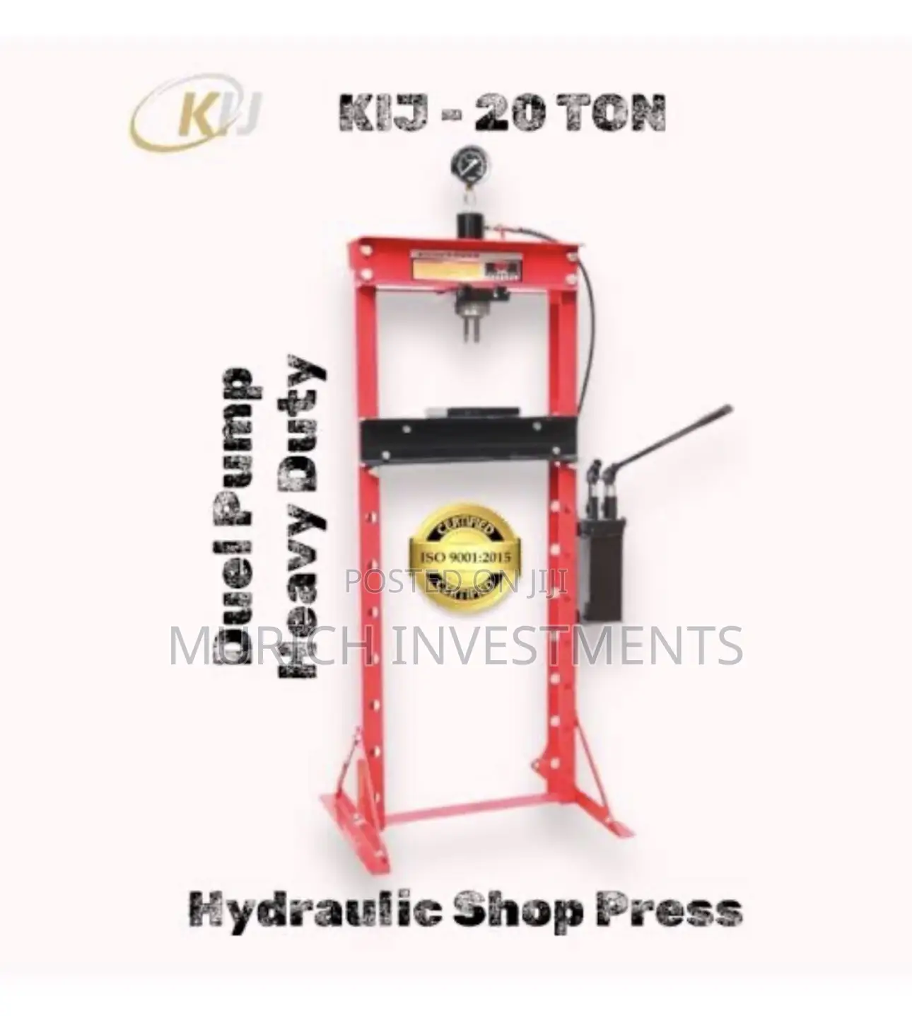 Heavy Duty 20 Ton Hydraulic Workshop Press (Dual Pump)
