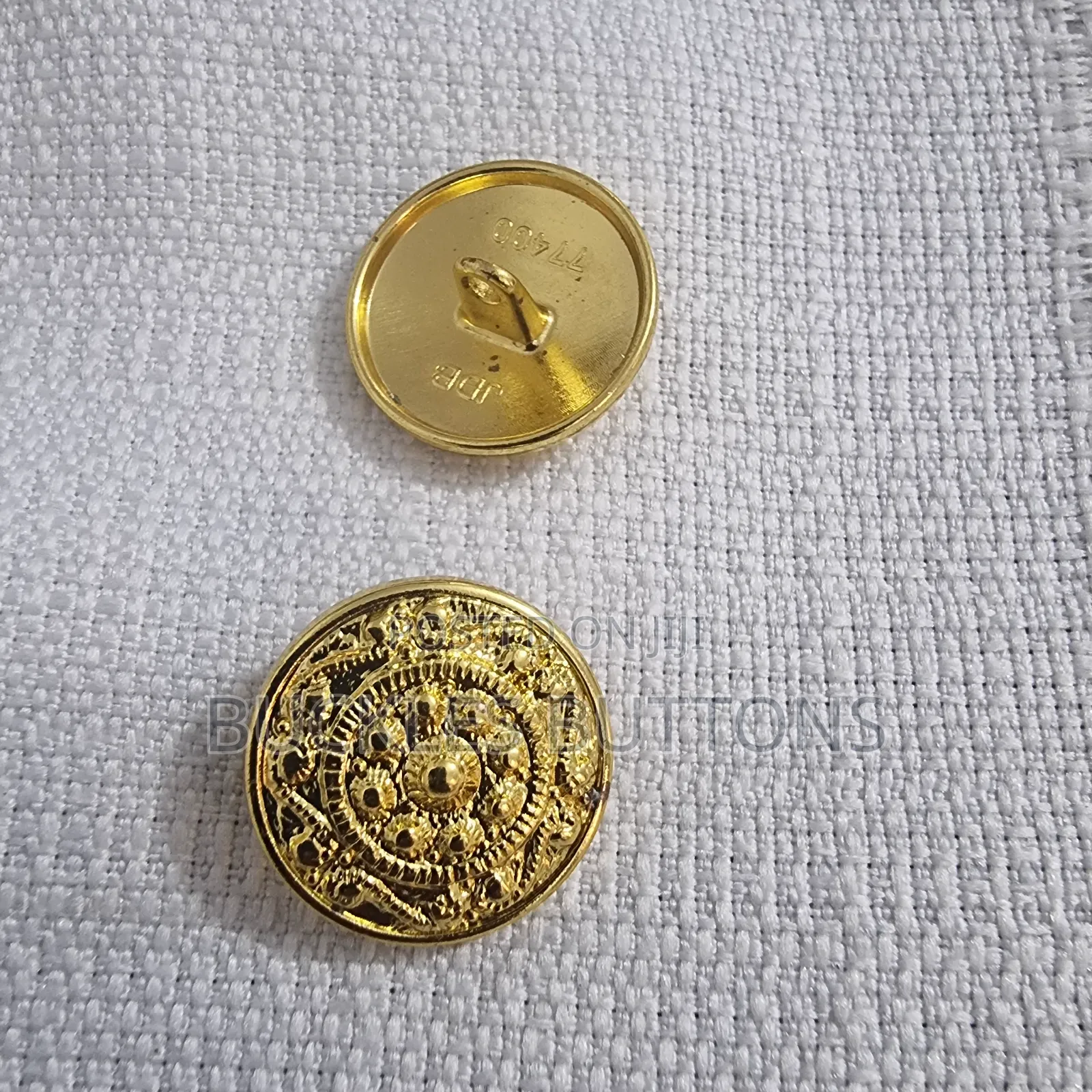 Gold Metal Suit Sized Buttons