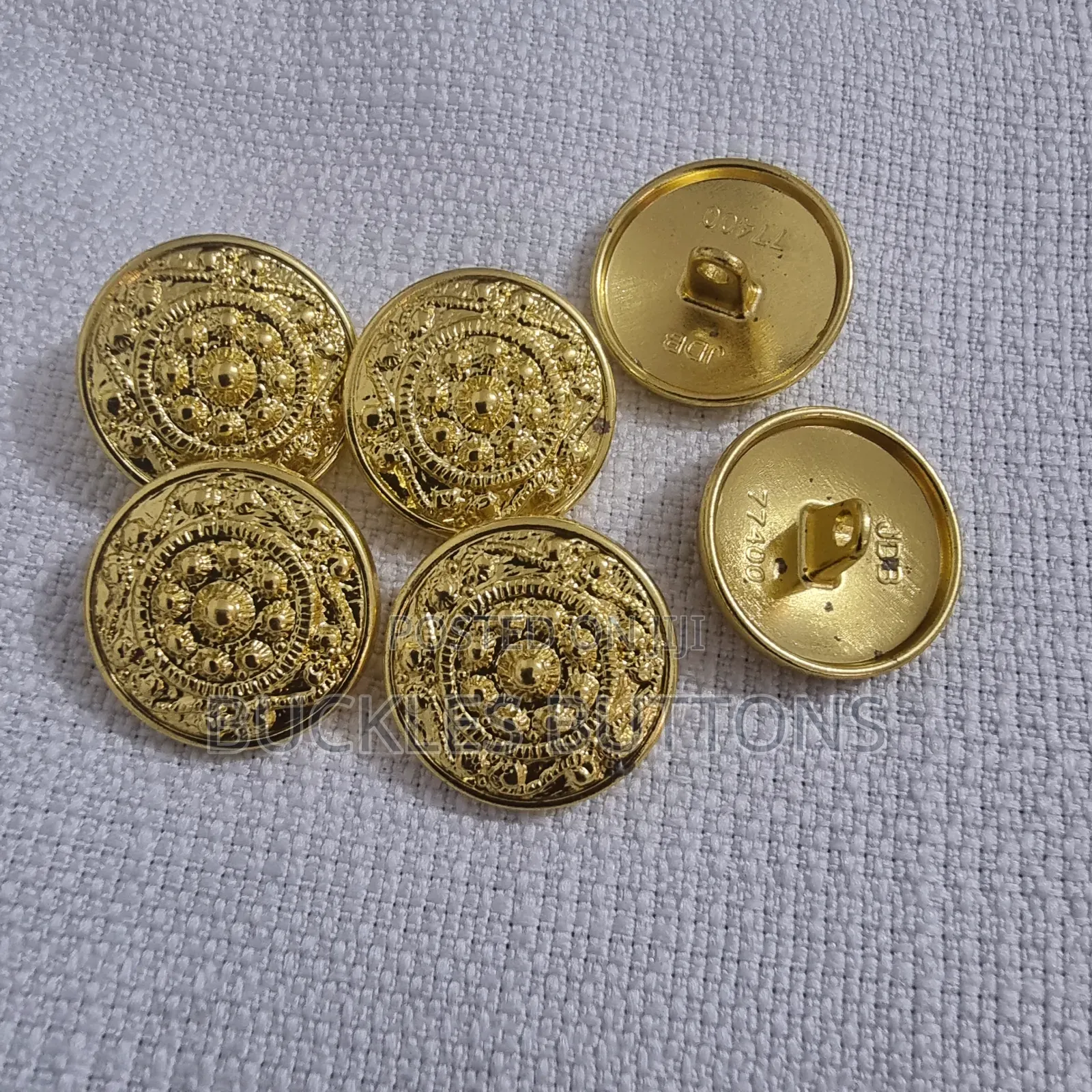 Gold Metal Suit Sized Buttons