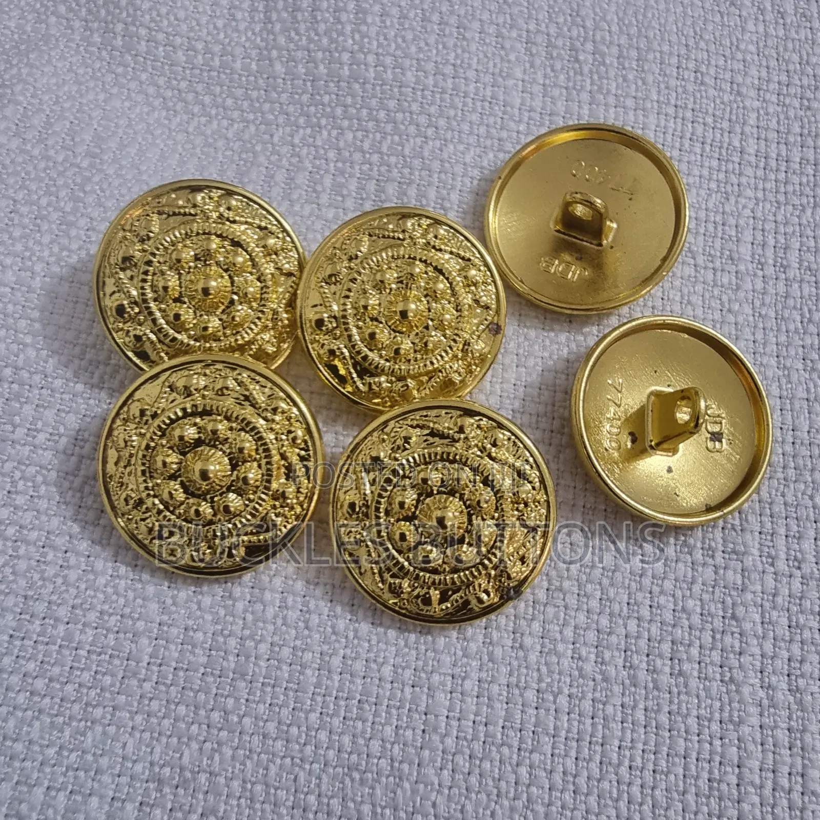 Gold Metal Suit Sized Buttons