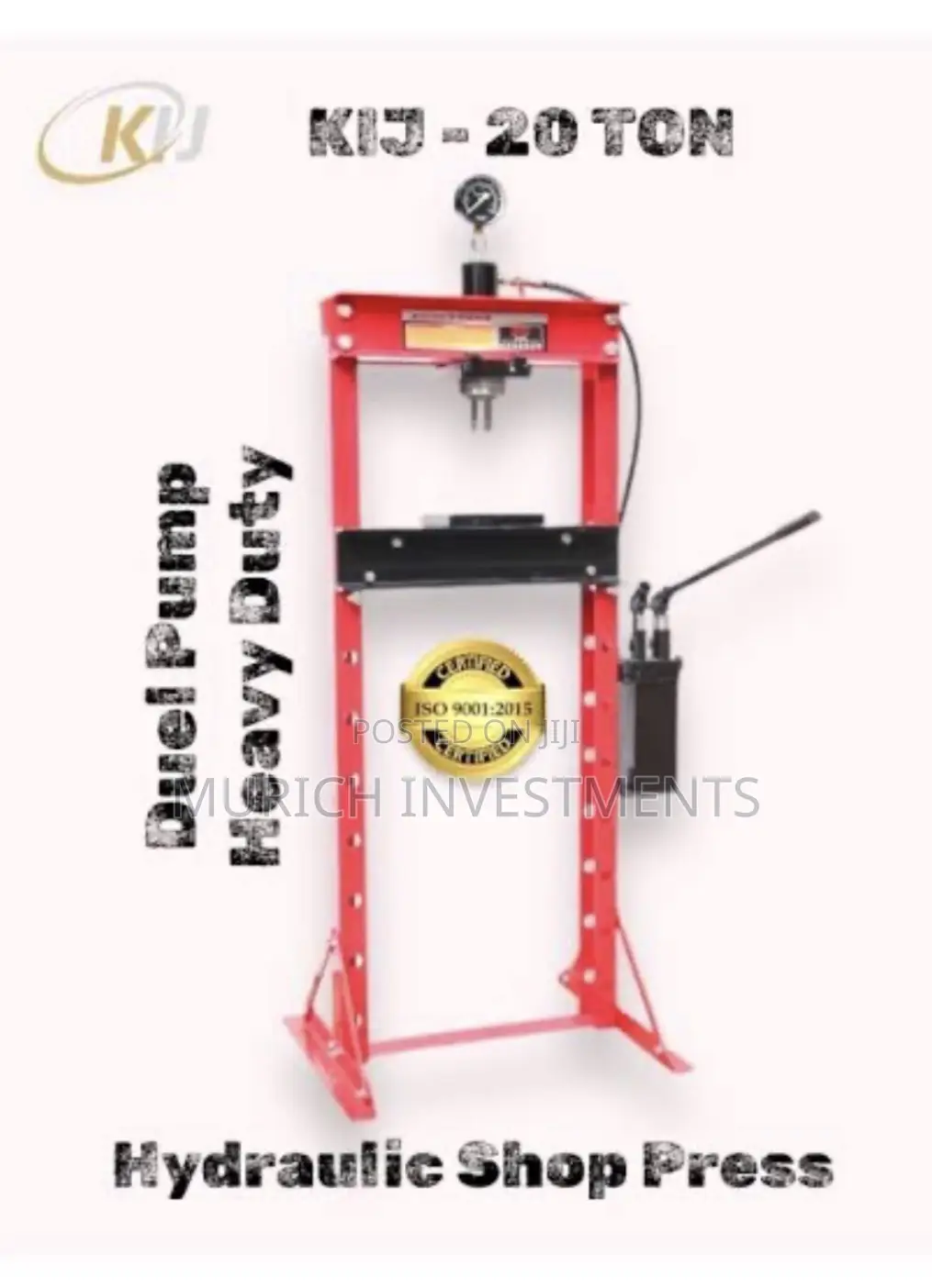 20-Ton Hydraulic Shop Press | H-Frame Hydraulic Press