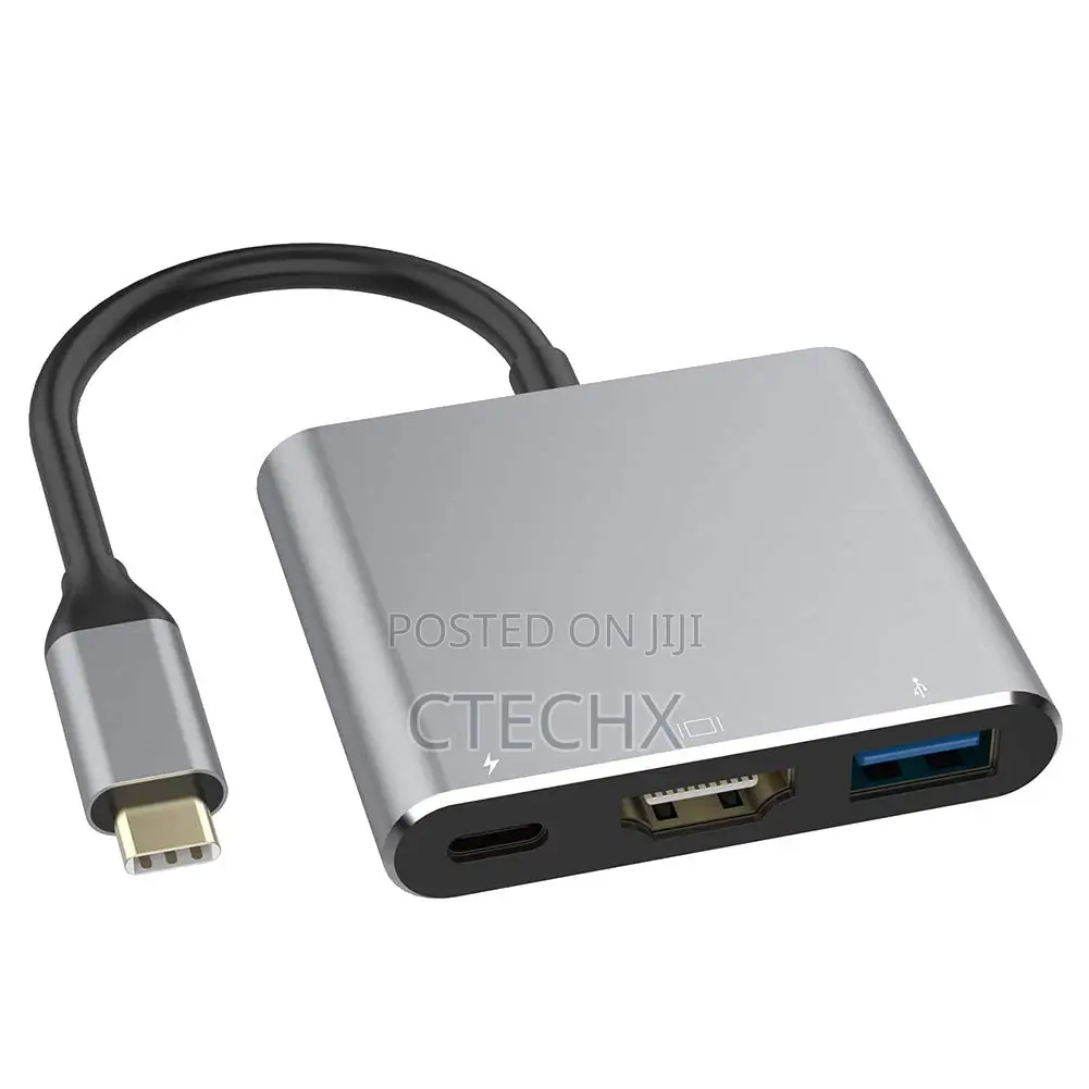 3 in 1 Multiport Usb Type C to Hdmi Usb3.0 and Usb C Power Delivery