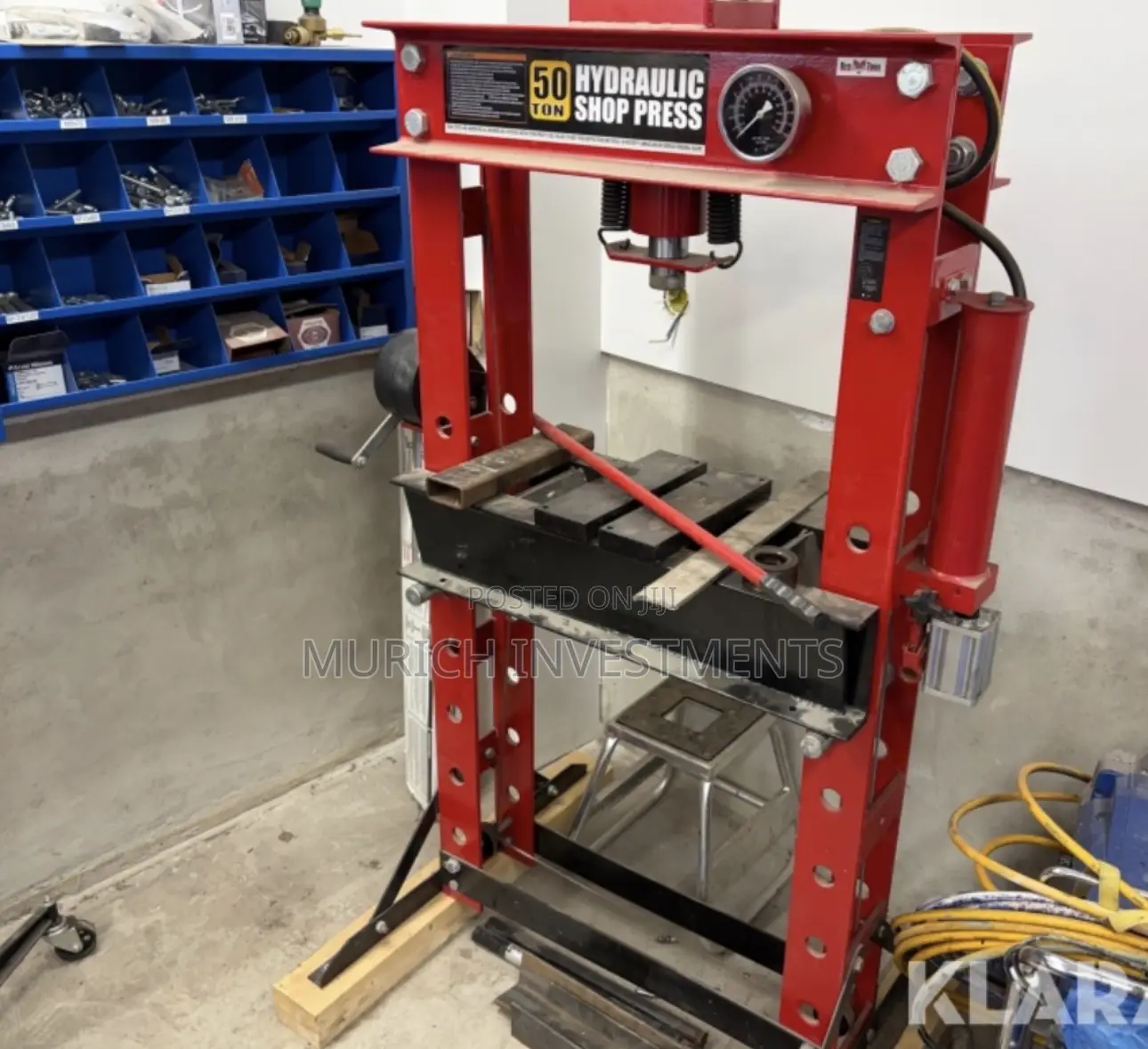 50 Ton Hydraulic Workshop Press With 2-Speed Pump