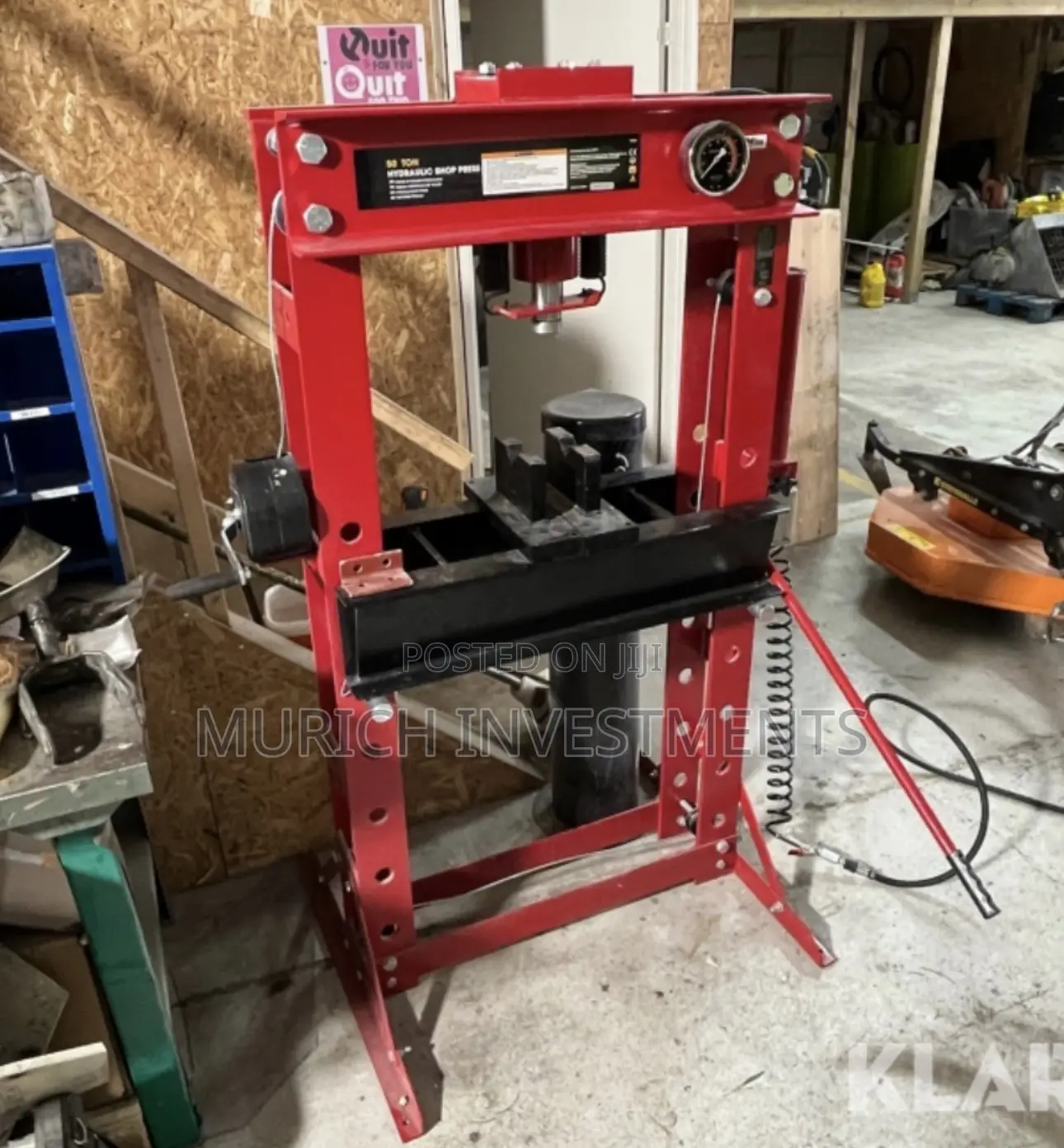 50 Ton Hydraulic Workshop Press With 2-Speed Pump