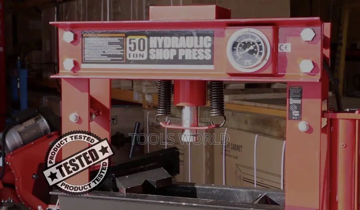 Industrial 50 Ton Hydraulic Shop Press – Heavy-Duty Performance
