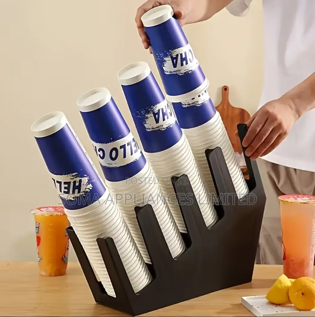 Commercial Cup Holder With Black Tray For Coffee And Paper Cups