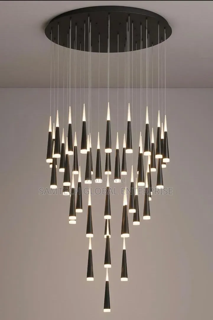 Luxury Raindrop Led Spiral Chandelier – Modern Statement Lighting