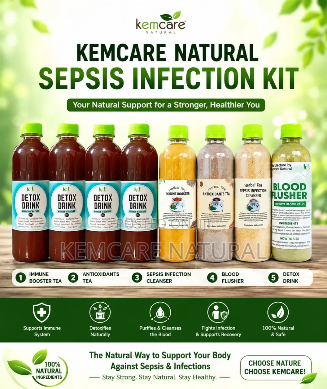 Sepsis Infection Herbal Flusher Support Sepsis Kemcare Natural