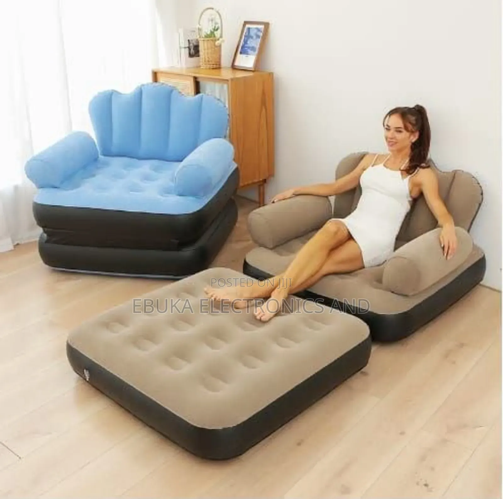 Inflatable Wide Sofa With Arm Rest Leg RestIs Available Now