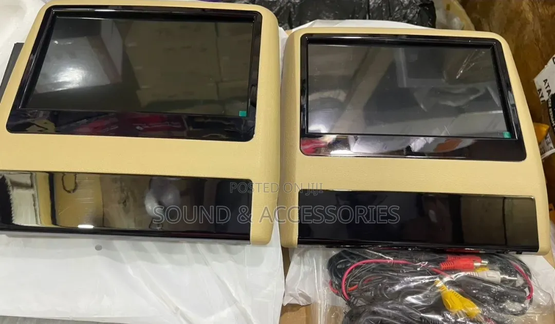 Car Seat Universal Headrest DVD Player With Game (Biege)