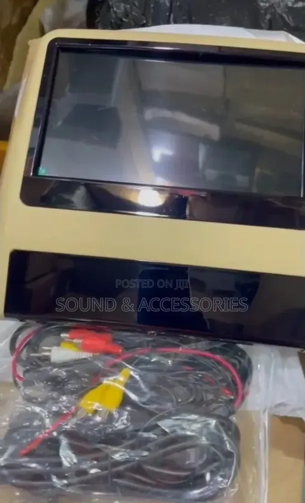 Car Seat Universal Headrest DVD Player With Game (Biege)