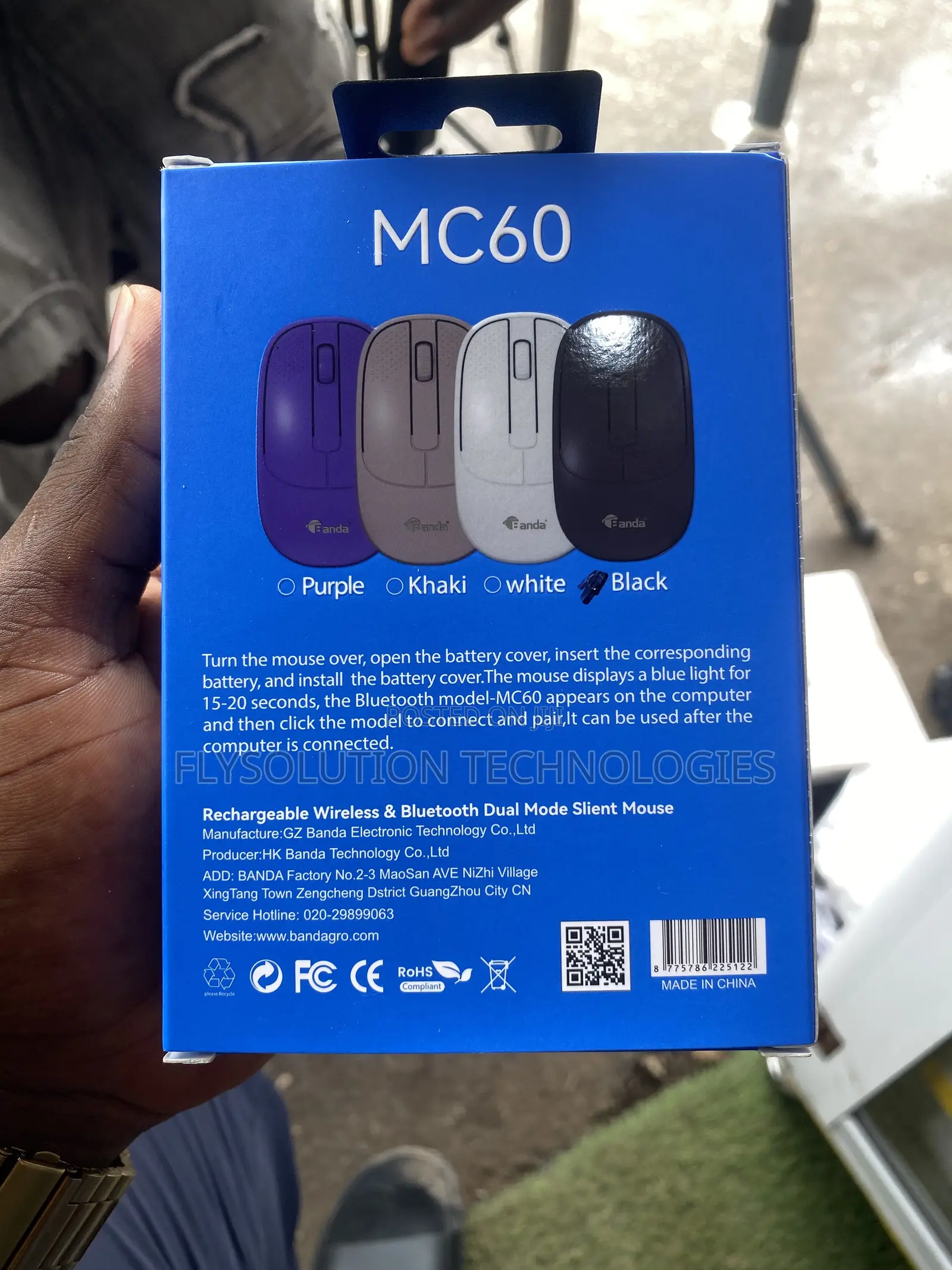 Fanda Mc60 Dual Mode Silent Wireless Bluetooth Mouse
