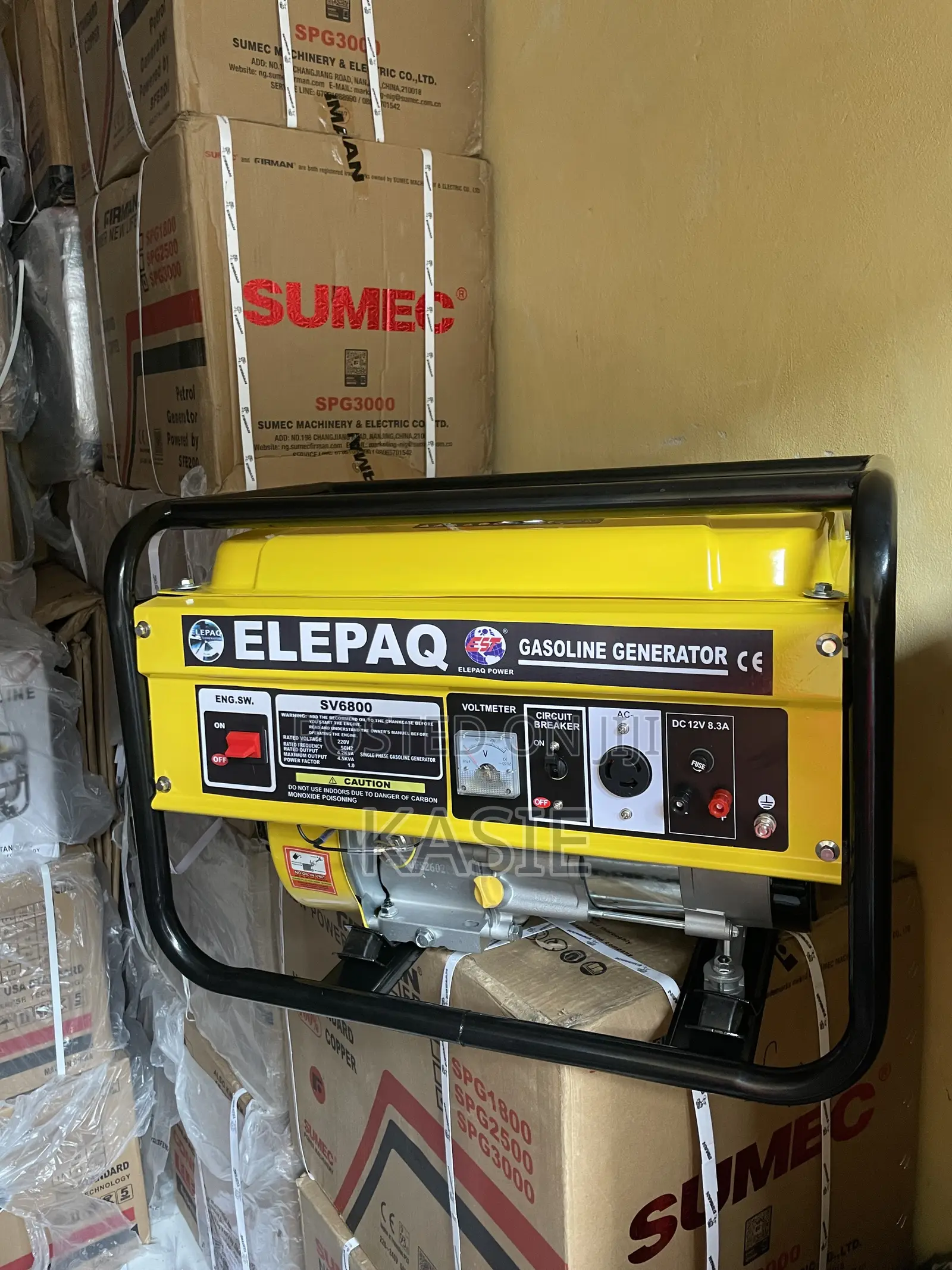 Sv6800. 4.5kva. Original Elepaq Petrol Generator
