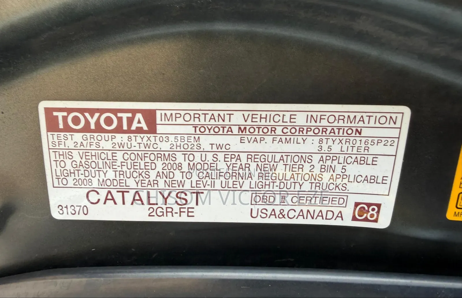 Toyota Highlander Sport 2008 Gray