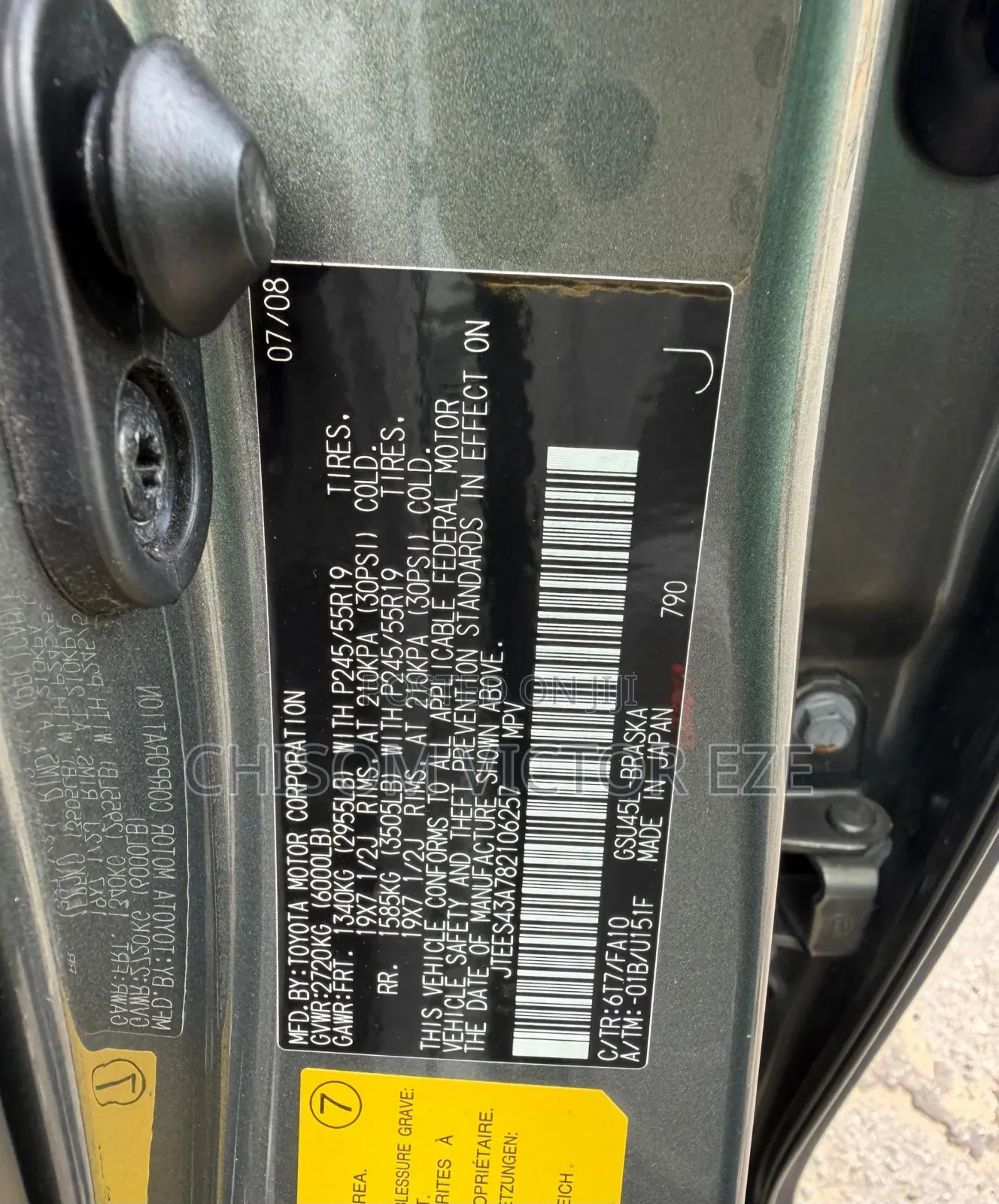 Toyota Highlander Sport 2008 Gray