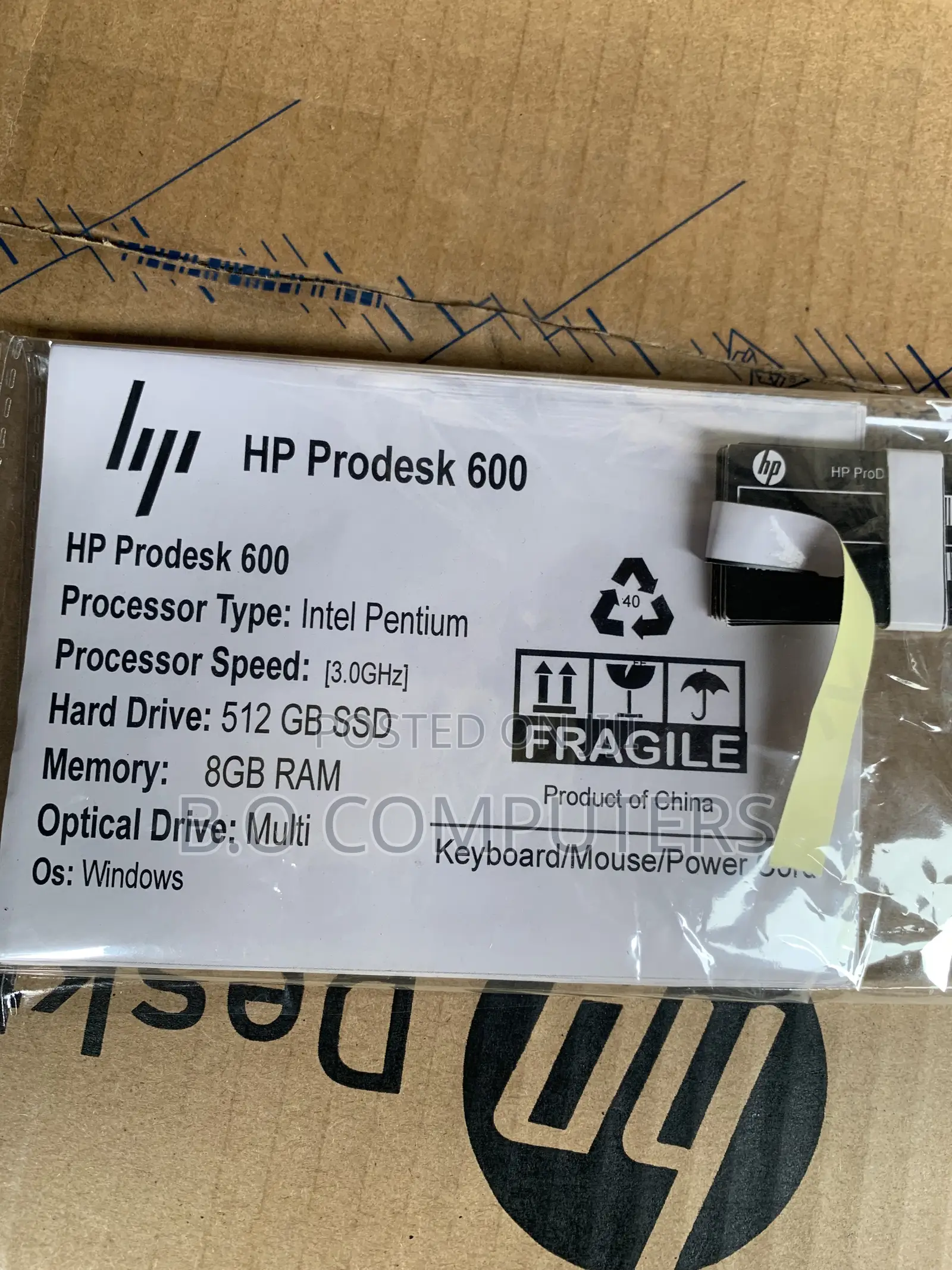 New Desktop Computer HP ProDesk 600 G1 8GB Intel Core i5 HDD 500GB