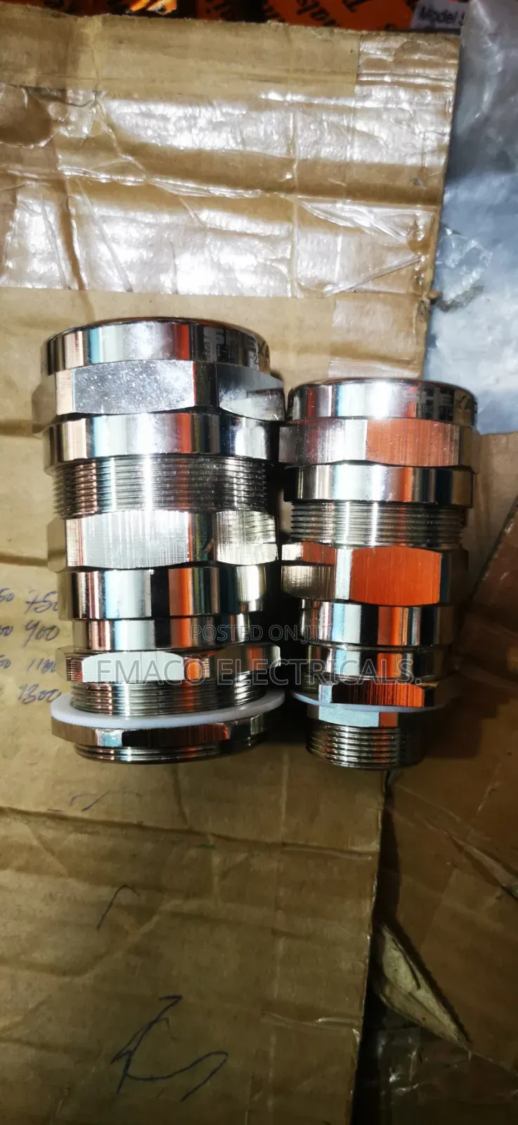Complete Nickel Plated Brass Double Compression Gland Ip67